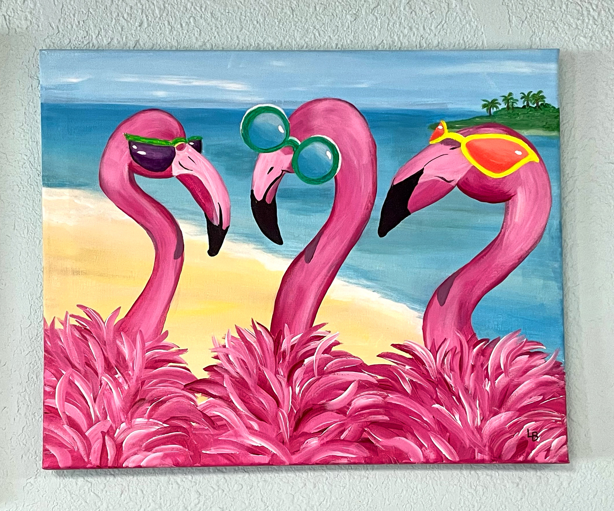 Three Flamingos