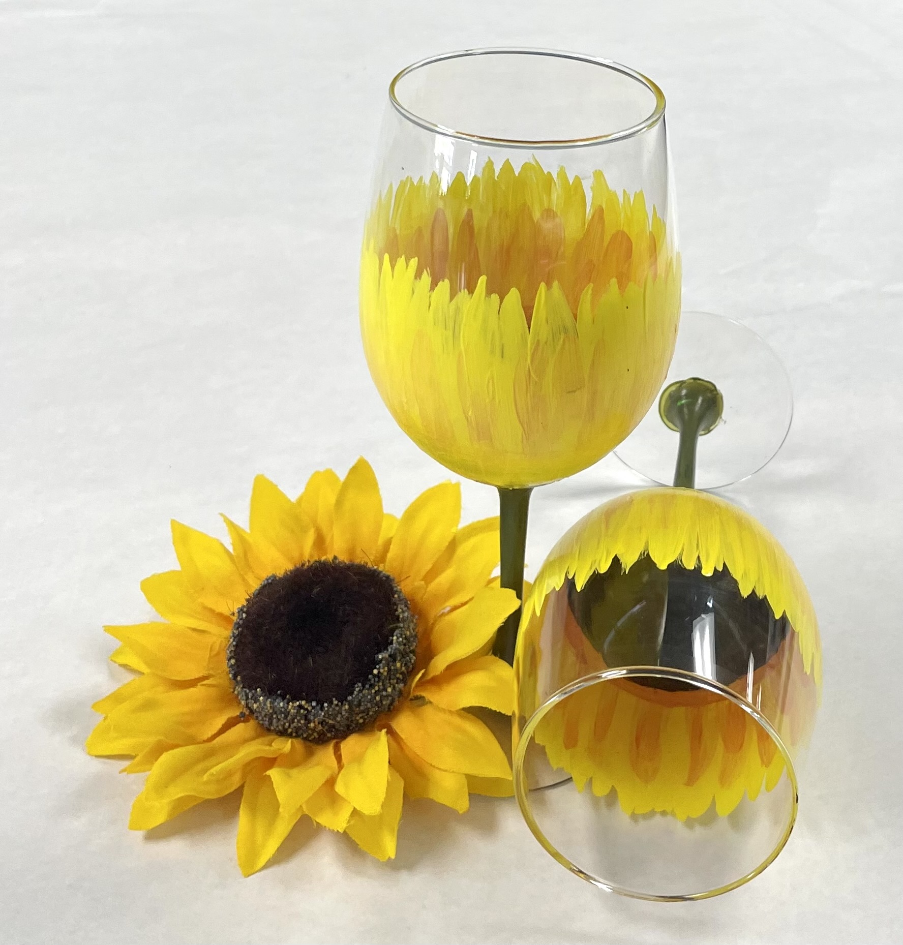 Sunflower Wine Glasses